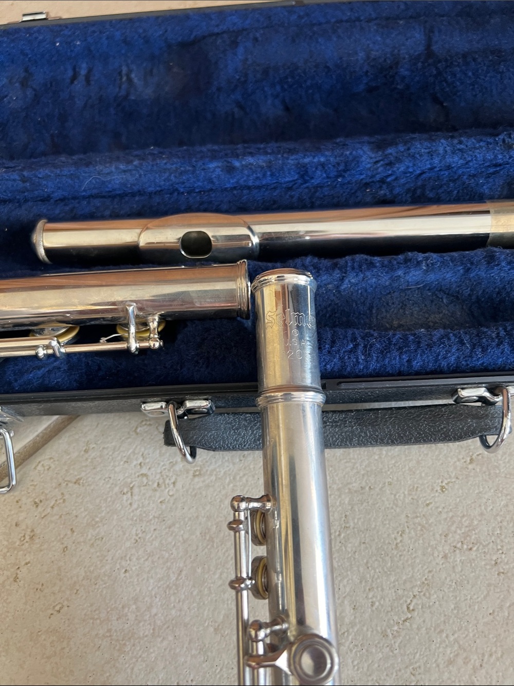 Selmer Vintage Silver Flute 1207 with Case - Silver Finish